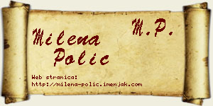 Milena Polić vizit kartica
